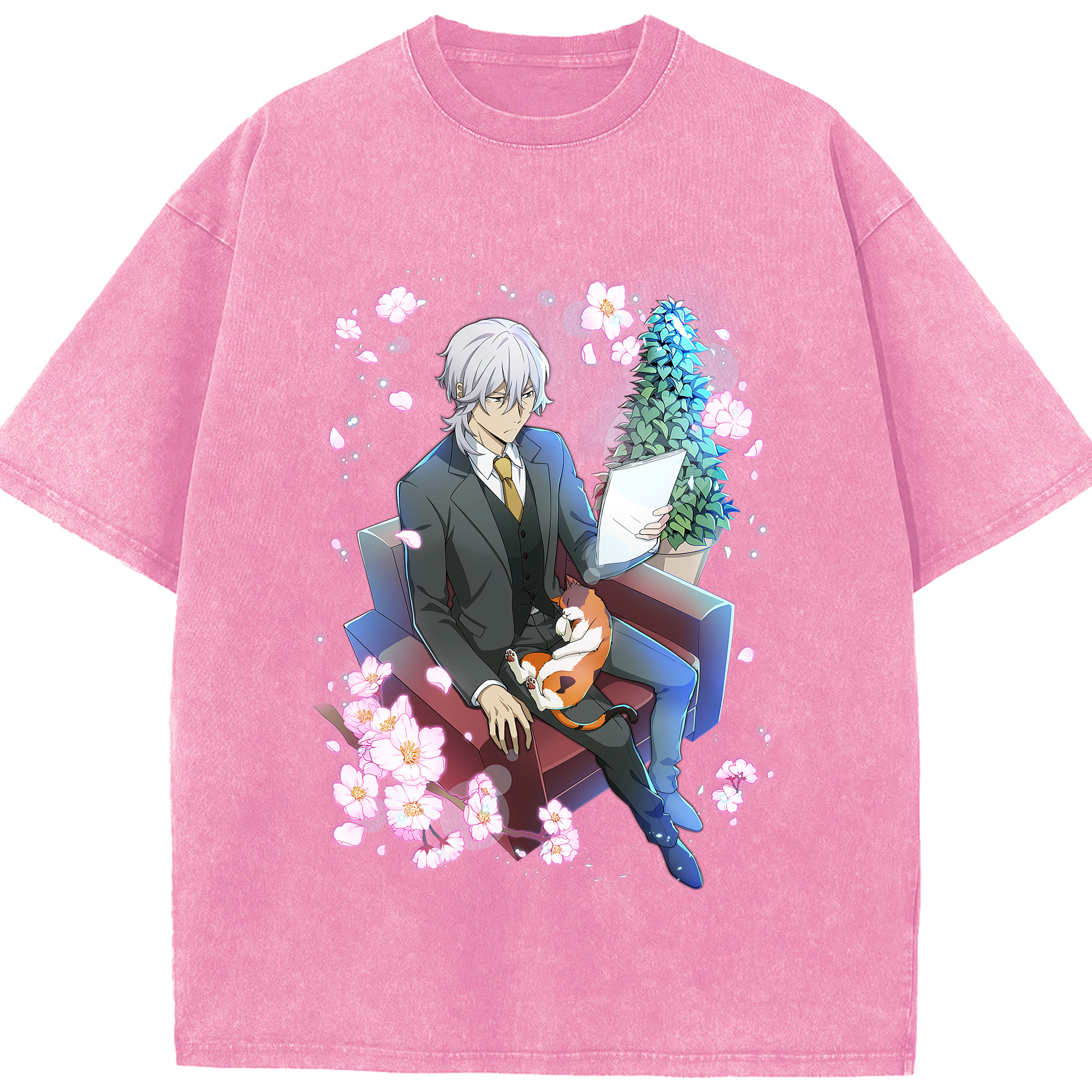 （画像用） 文豪ストレイドッグス Bungo Stray Dogs 綿100% ヴィンテージ風 半袖Tシャツ（フロントプリント）